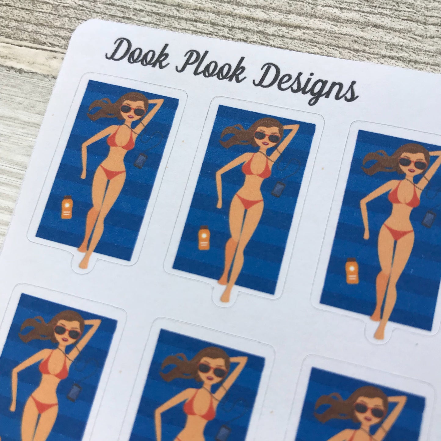 Sunbathing stickers (DPD999)