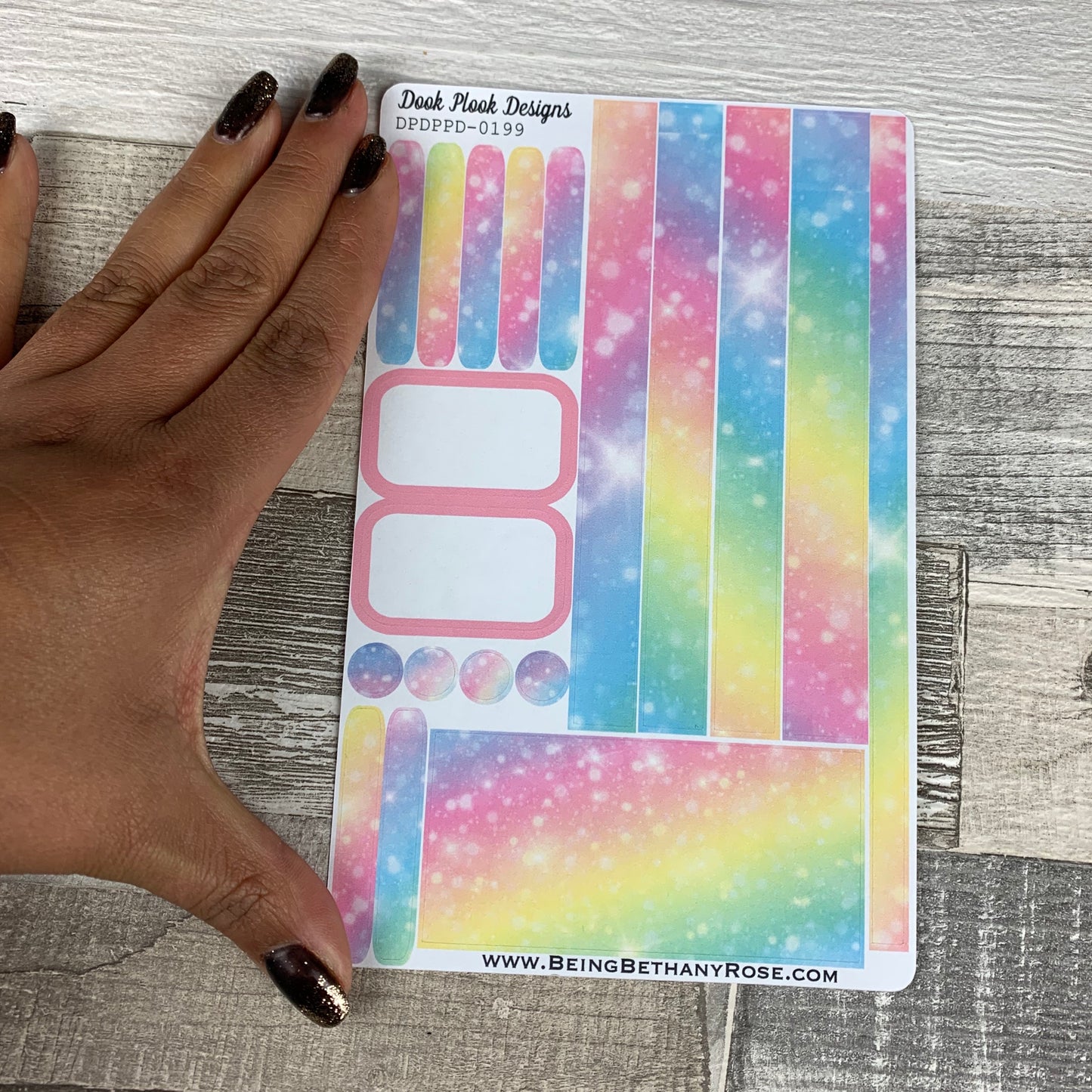 (0199) Passion Planner Daily stickers - Pastel Rainbow