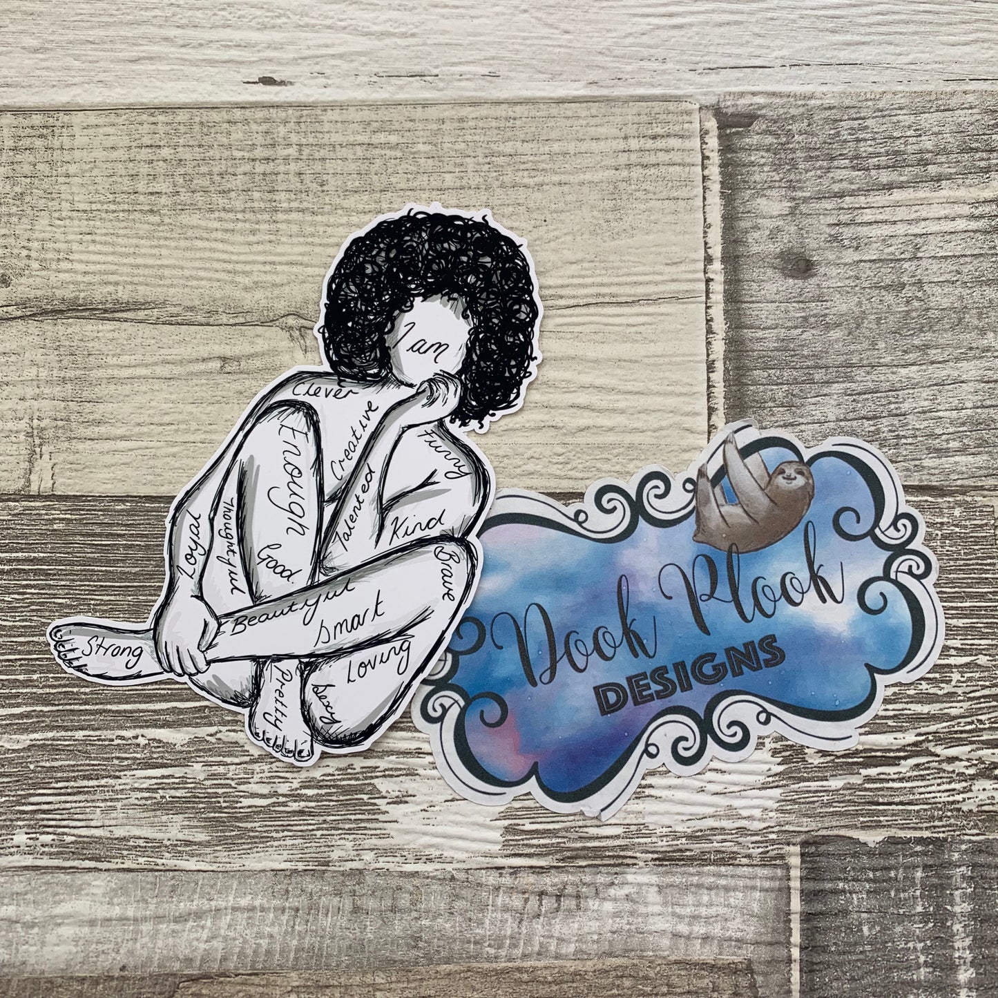 Self Love Die cut (Girl with curls)