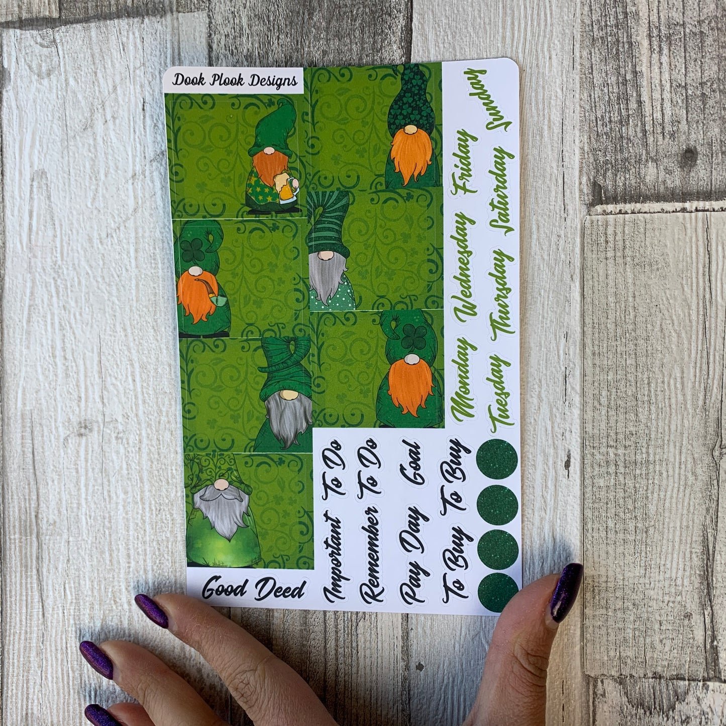 St Patricks Day (can change month) Monthly View Kit for the Erin Condren Planners