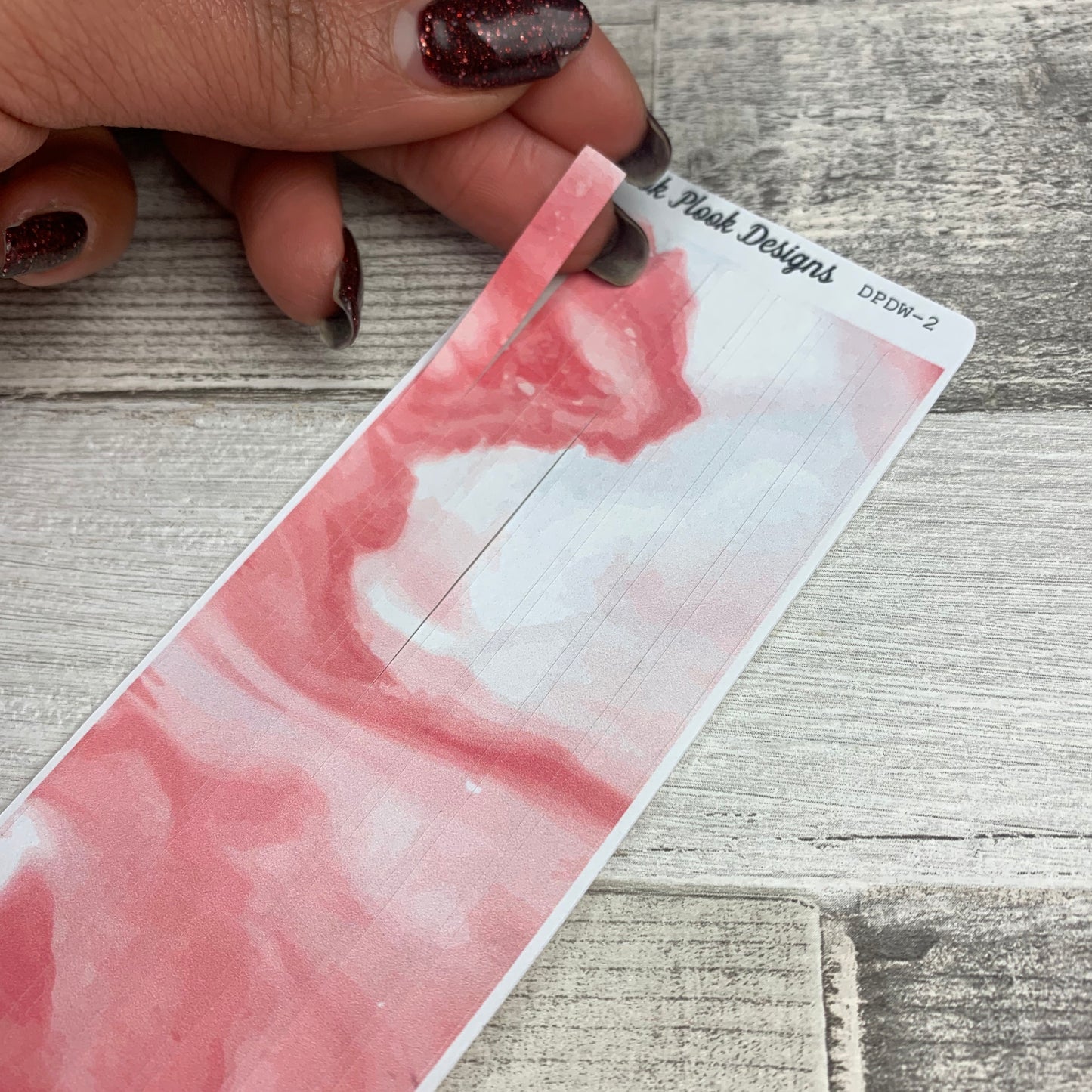 Passion Planner Hour Cover up / Washi strip stickers Pink Watercolour (DPDW-2)