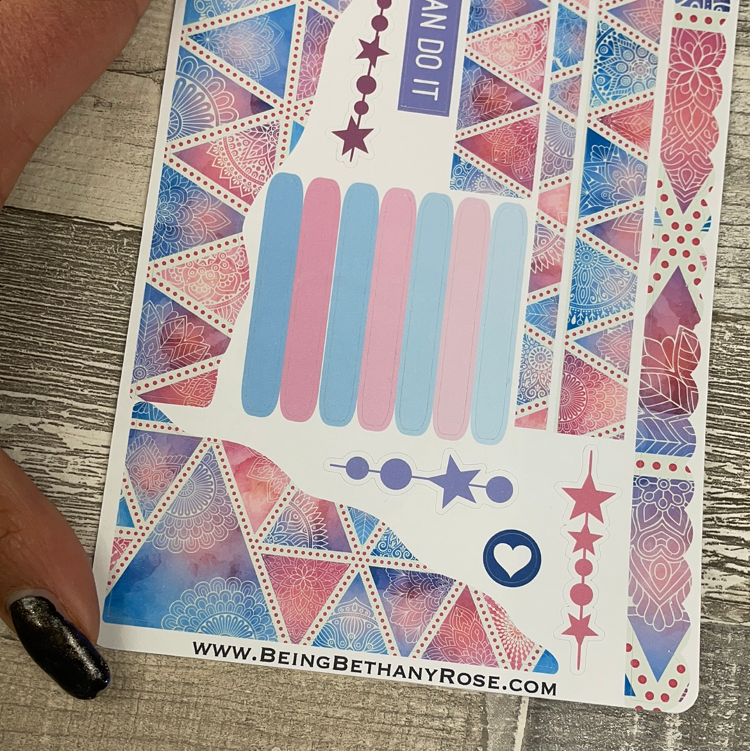 (384) Passion Planner Daily Wave stickers - Mandala Triangles