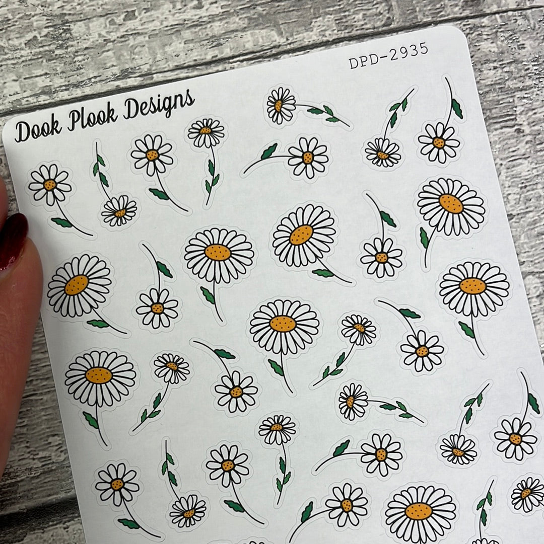Daisy flower stickers (DPD2935)
