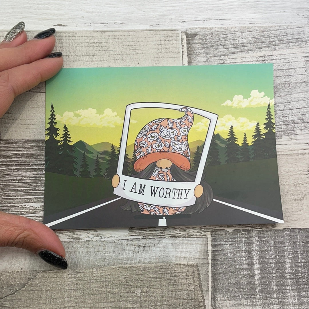 Postcard - I am worthy - Hetty