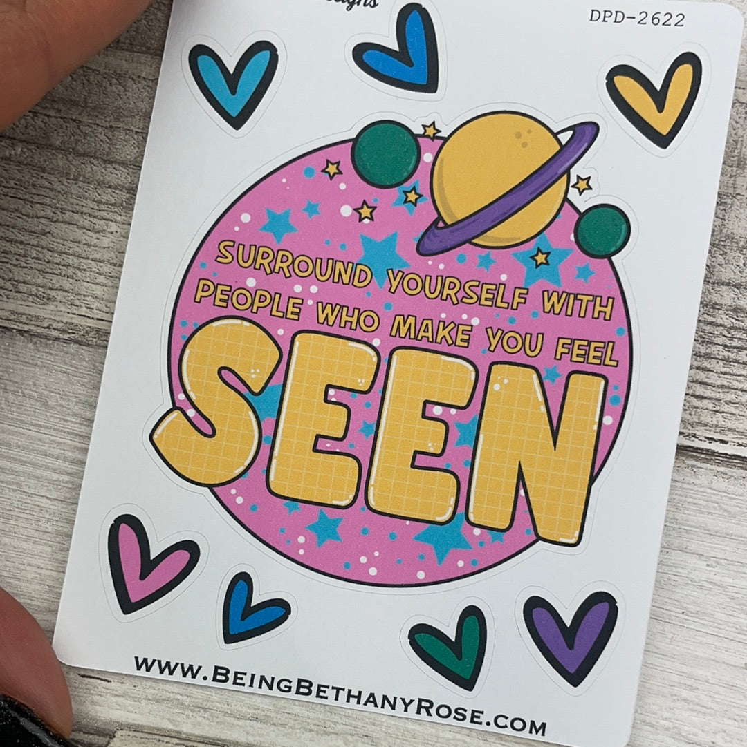 Motivational Quote "Seen" stickers (DPD2622)