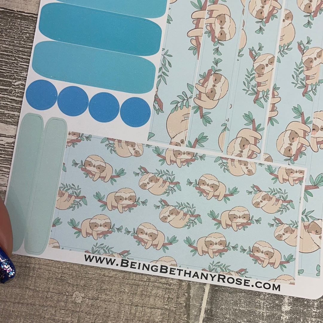(0339) Passion Planner Daily stickers - Sloth