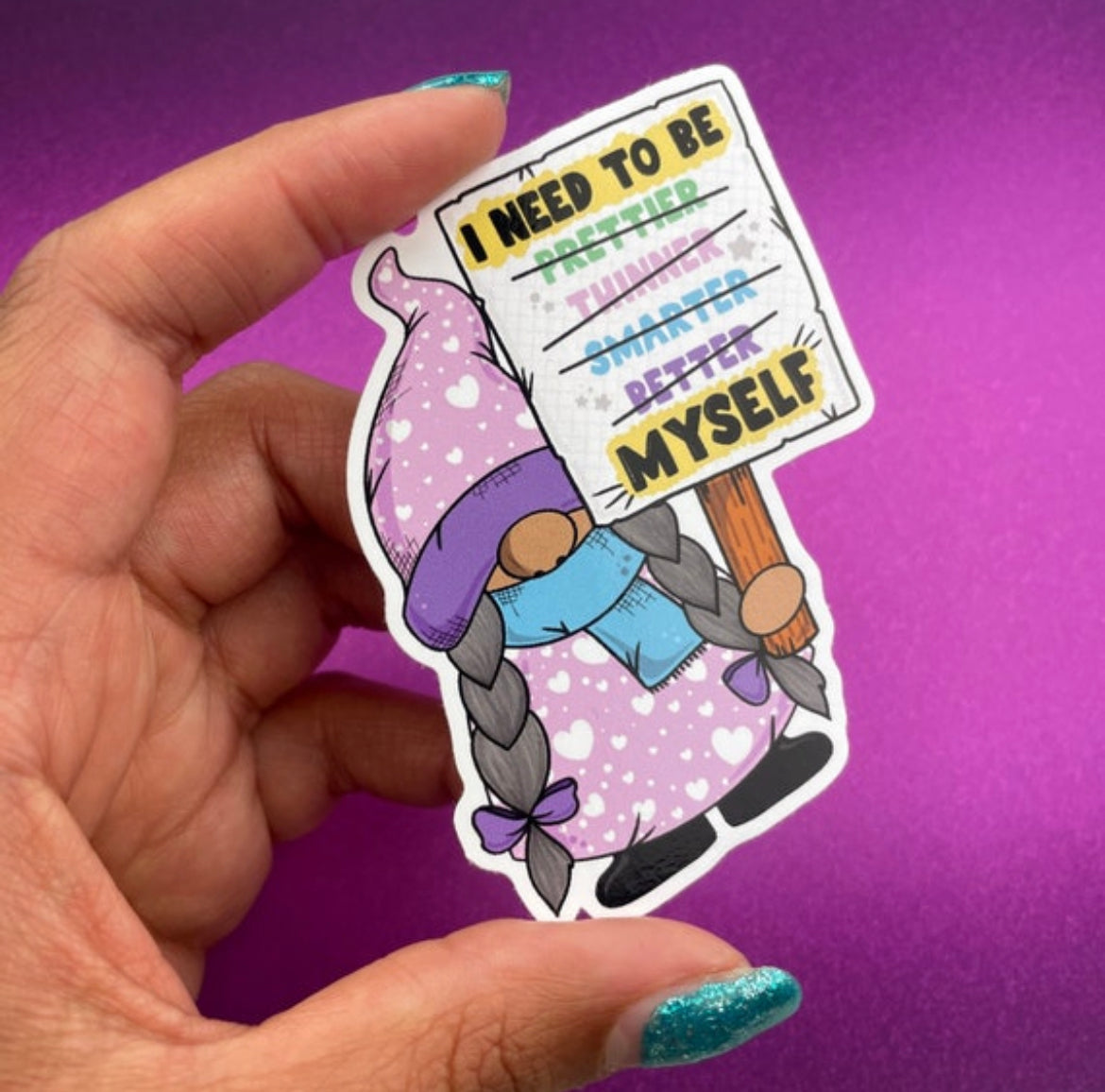 (024) Be yourself - I am enough - positive mindset - vinyl sticker