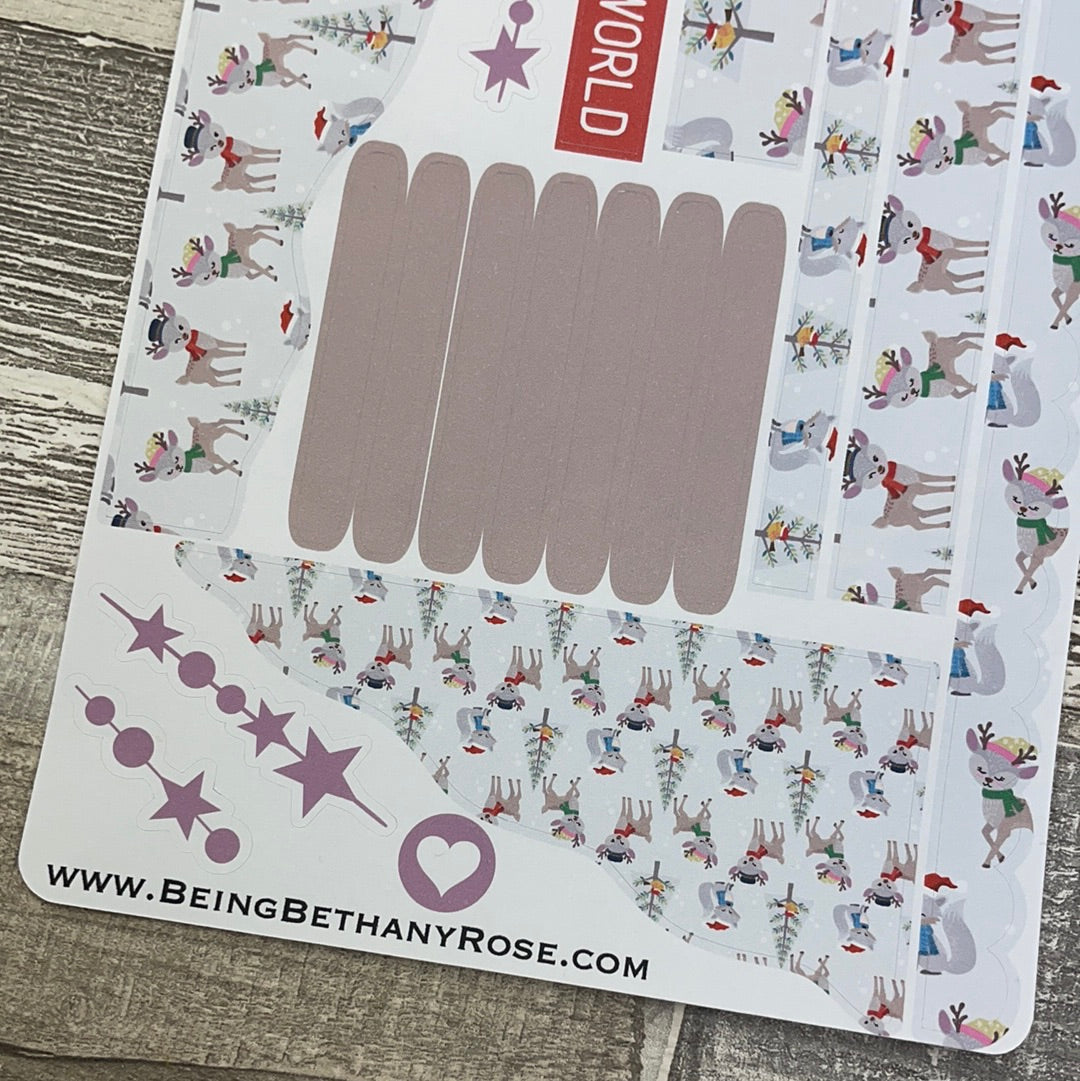 (0573) Passion Planner Daily Wave stickers - Cute Deers