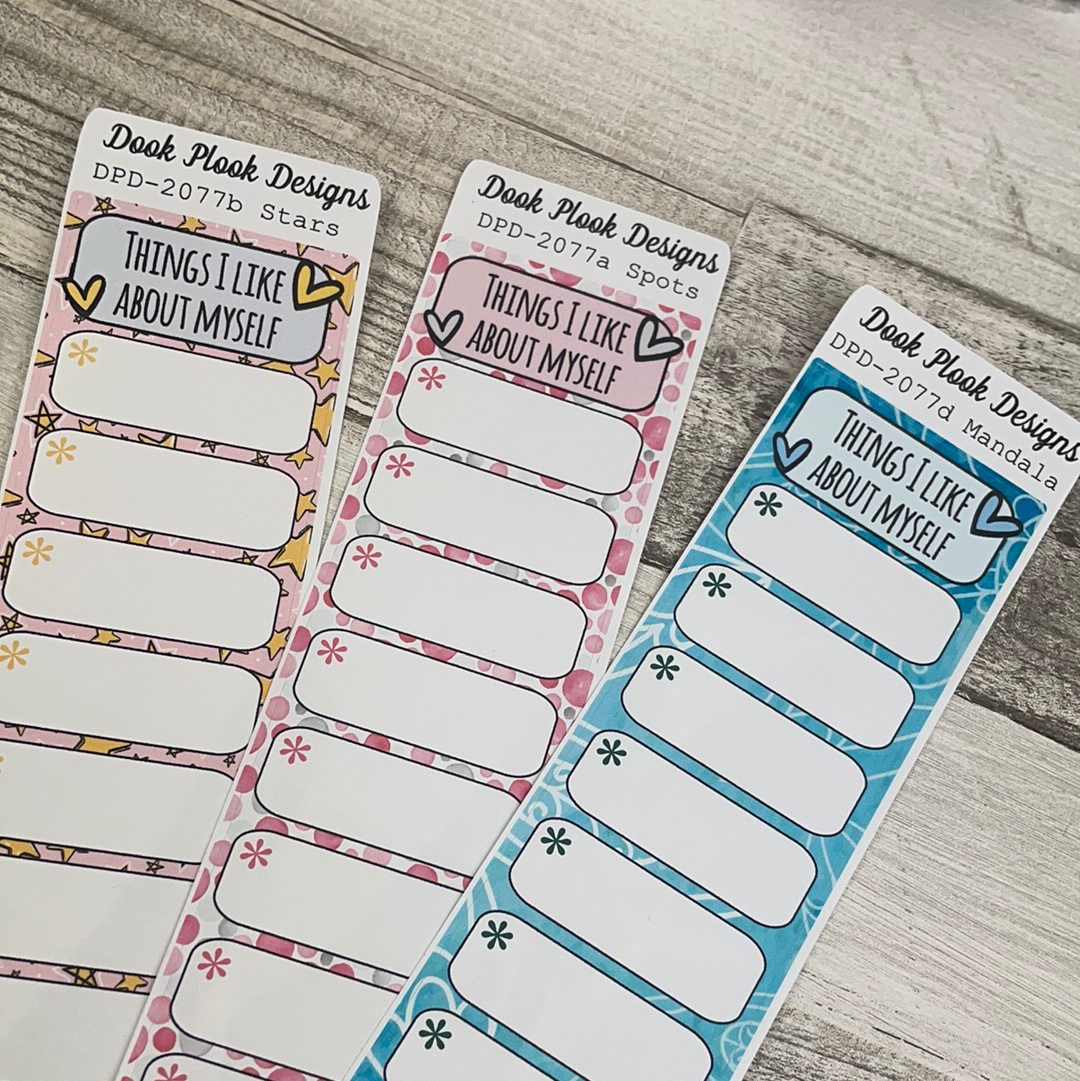 Things I Like about Myself stickers for bullet journals etc (DPD2077)