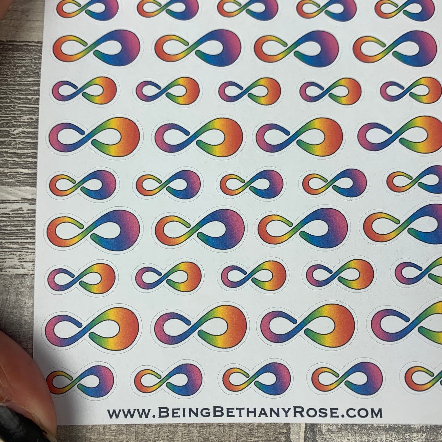 Autism infinity loop stickers (DPD1782)