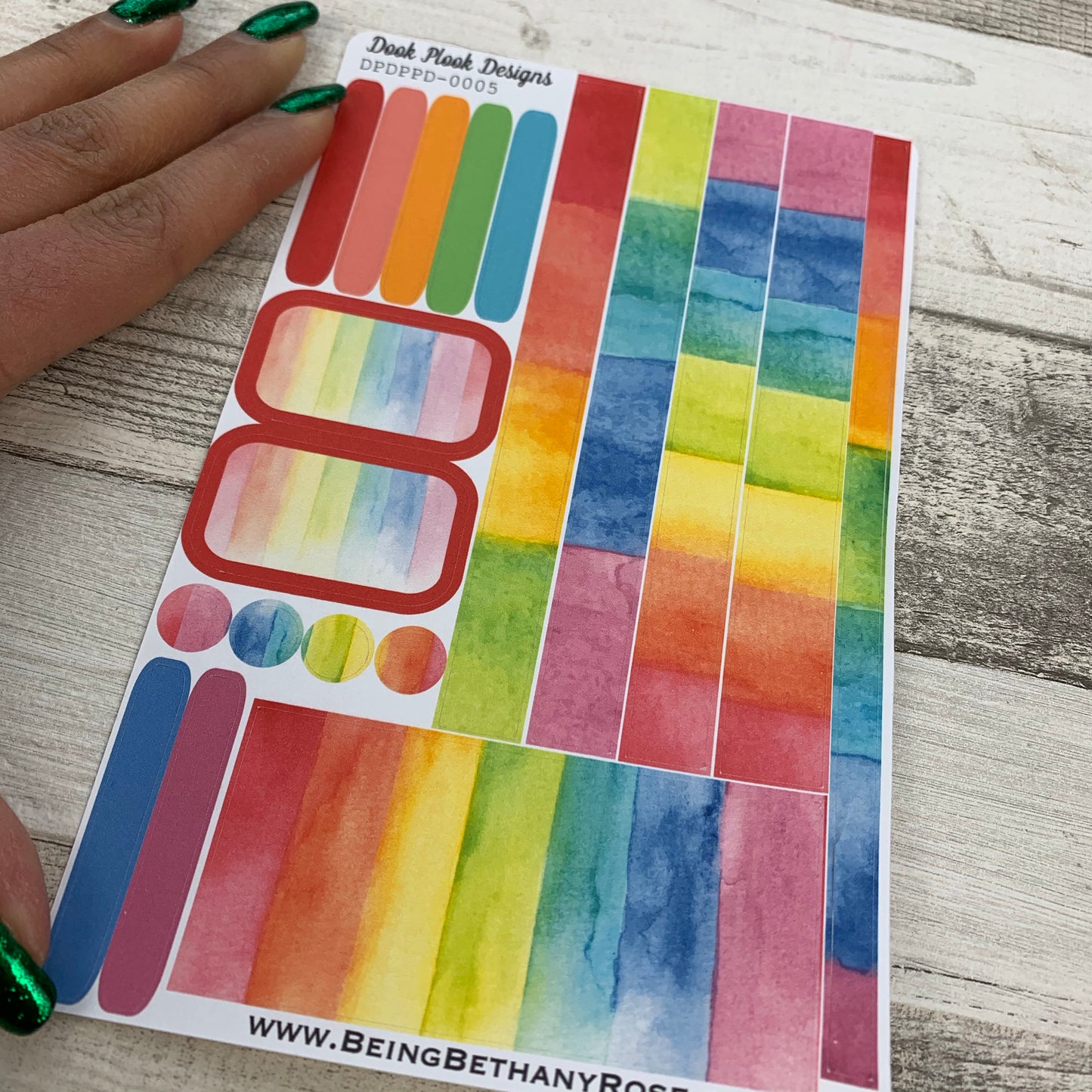 (0005) Passion Planner Daily stickers - Rainbow