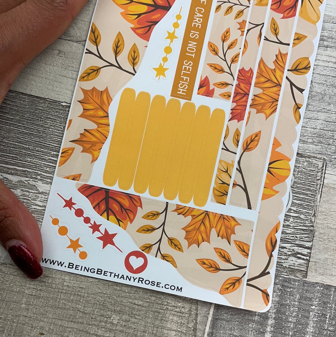 (0528) Passion Planner Daily Wave stickers - Cosy Autumn