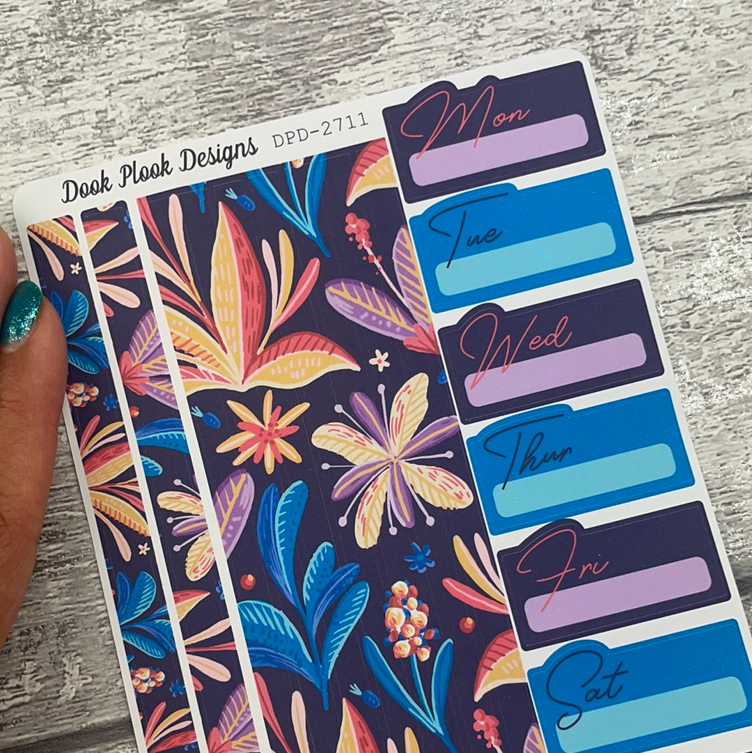 Payton Dark- One sheet week planner stickers (DPD2711)