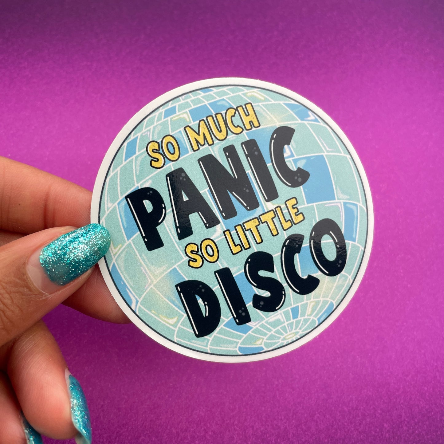 (015) Panic at the disco - anxiety quote - mental health - vinyl sticker