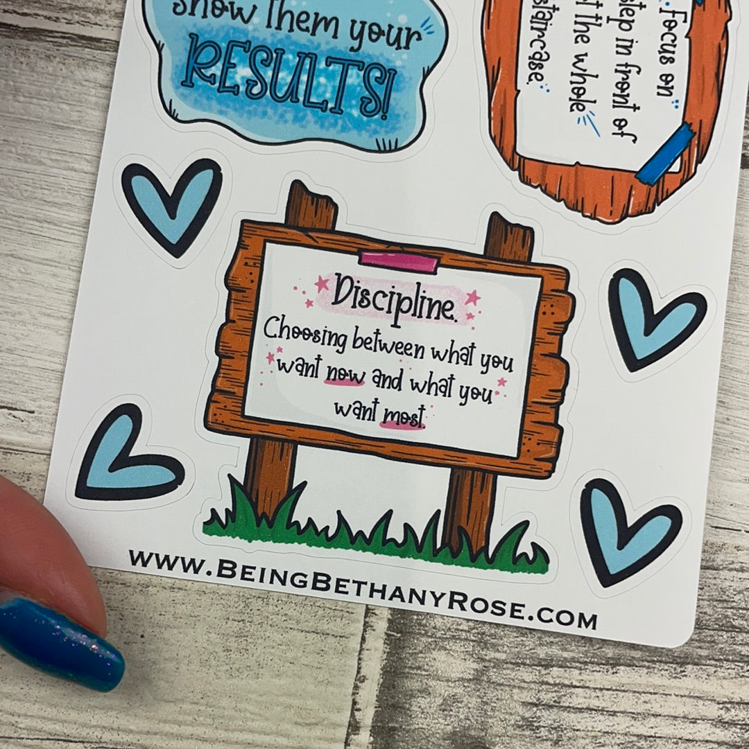 Motivational quote stickers - discipline (DPD2231)