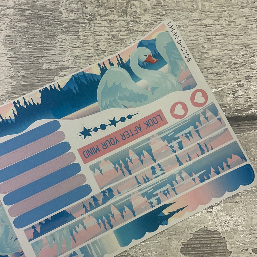 (0706) Passion Planner Daily Wave stickers - Peggy swan