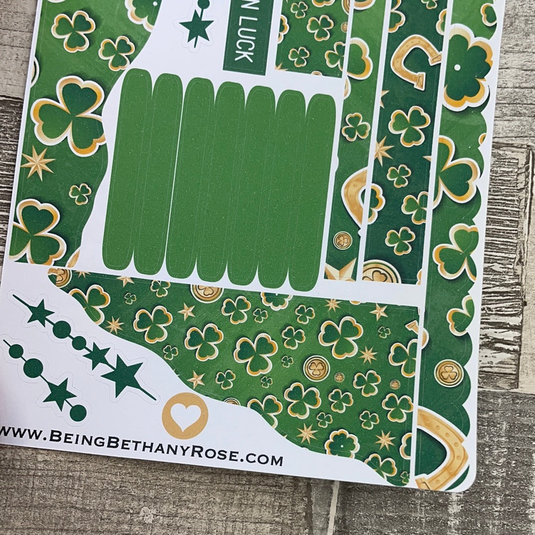 (0636) Passion Planner Daily Wave stickers - Quinn Lucky Charm