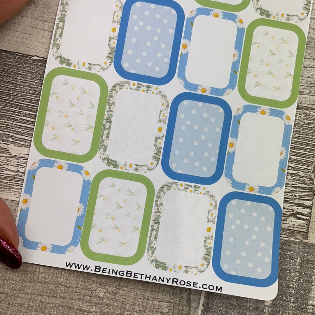 Daisy half box stickers (DPD2541)