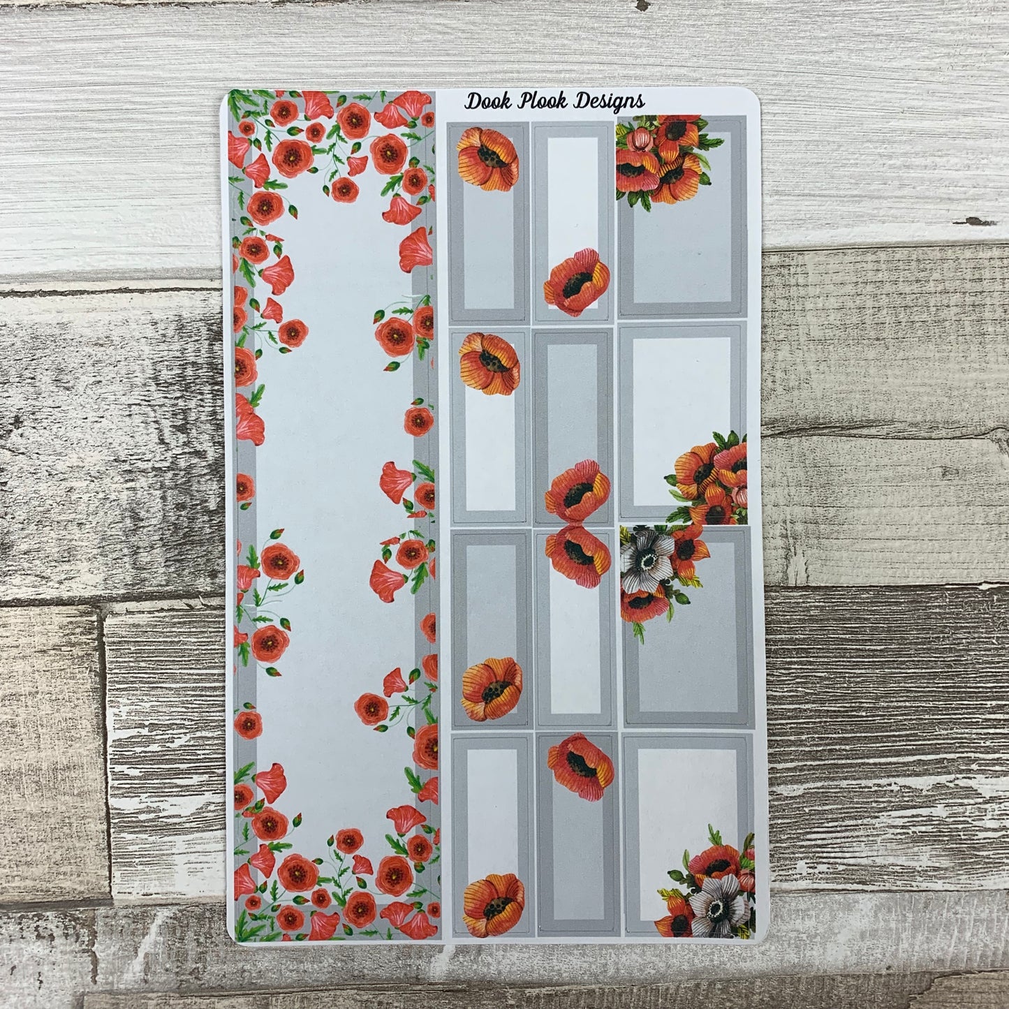 Poppies Monthly View Kit (can change month) for the Erin Condren Planners