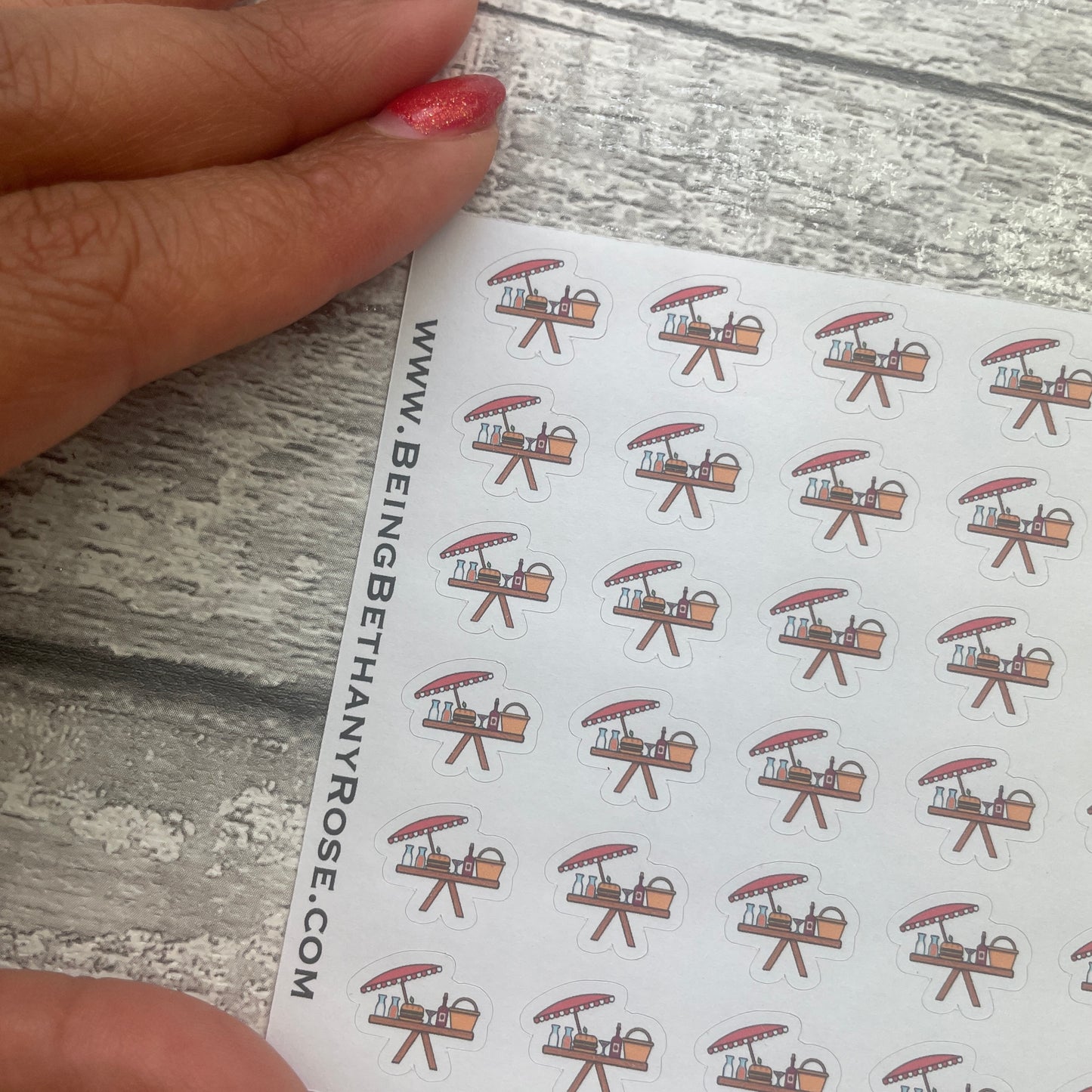 Picnic Table stickers - dinkies (DPD-D057)