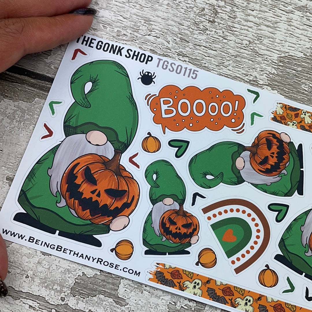 Halloween Pumpkin Gnorman Gonk Stickers (TGS0115)