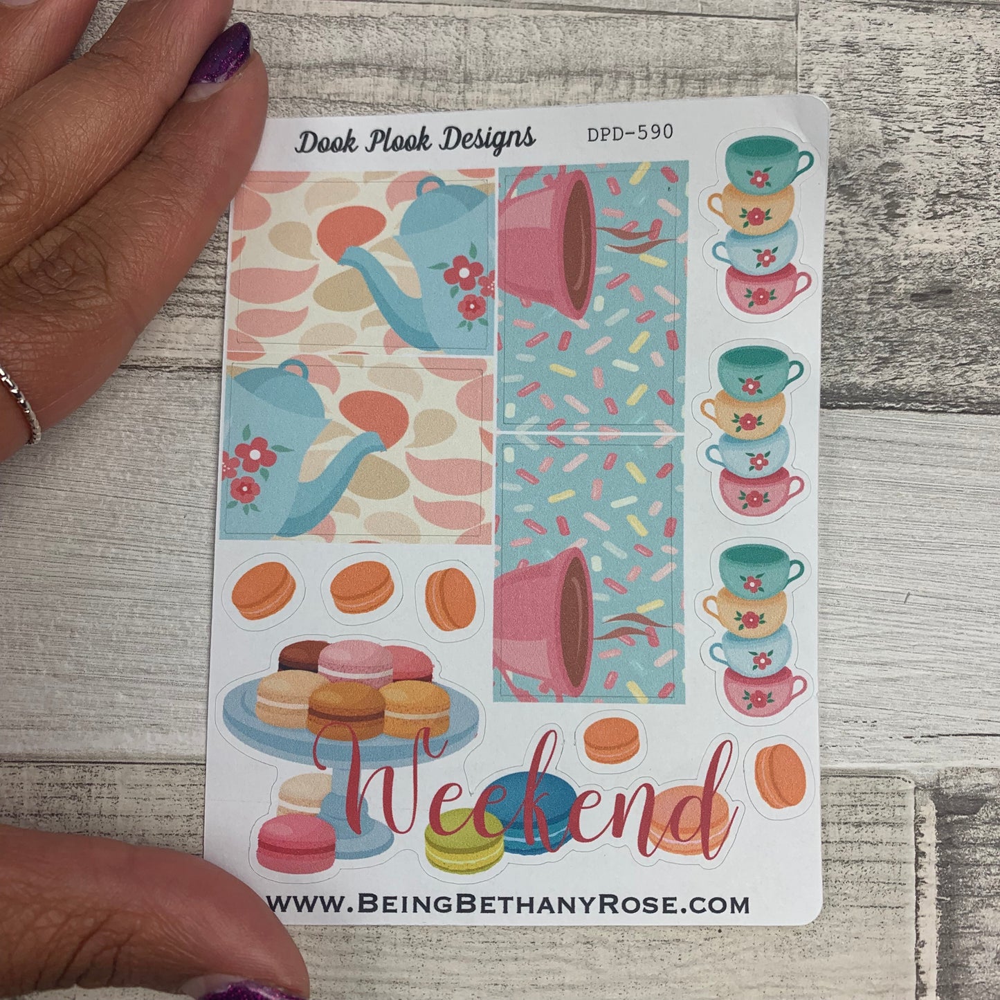 Tea party week (horizontal) sticker set (DPD590)