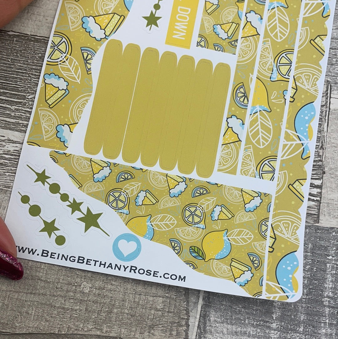 (0671) Passion Planner Daily Wave stickers - Lemon pie
