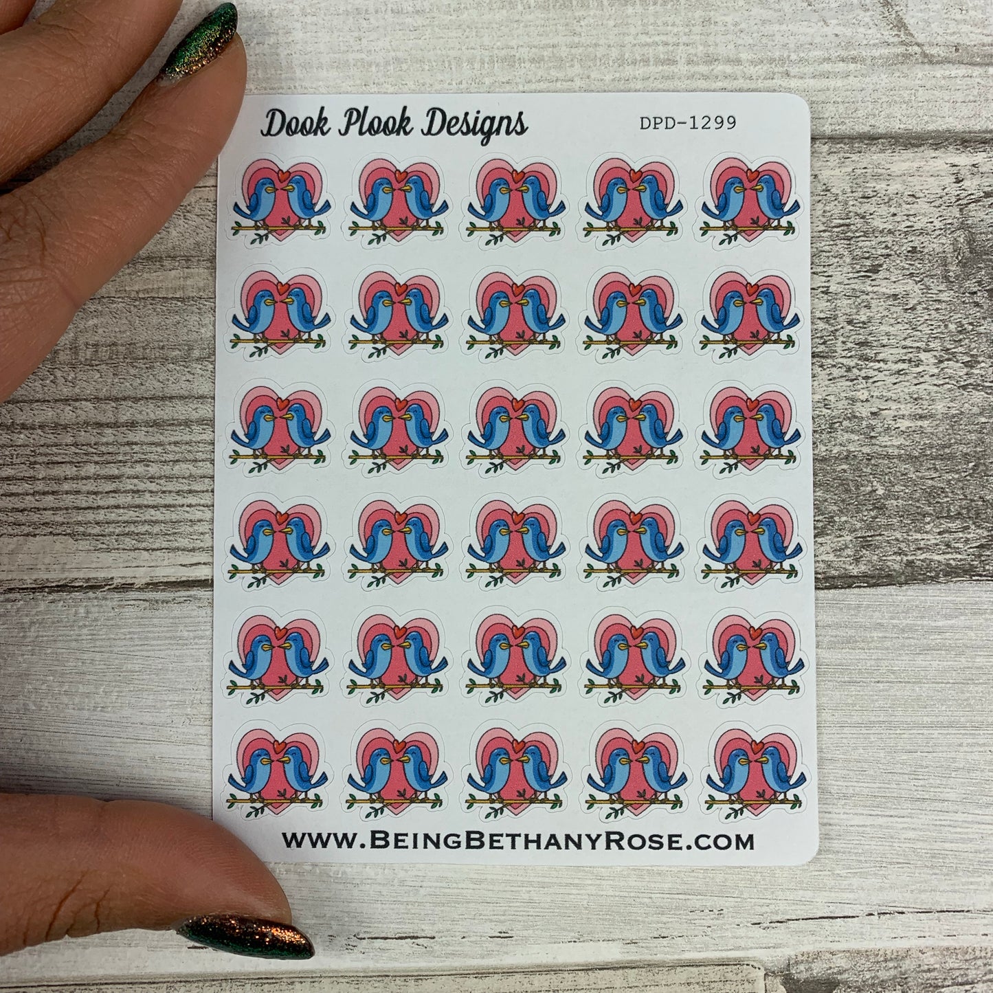 Love birds stickers (DPD1299)