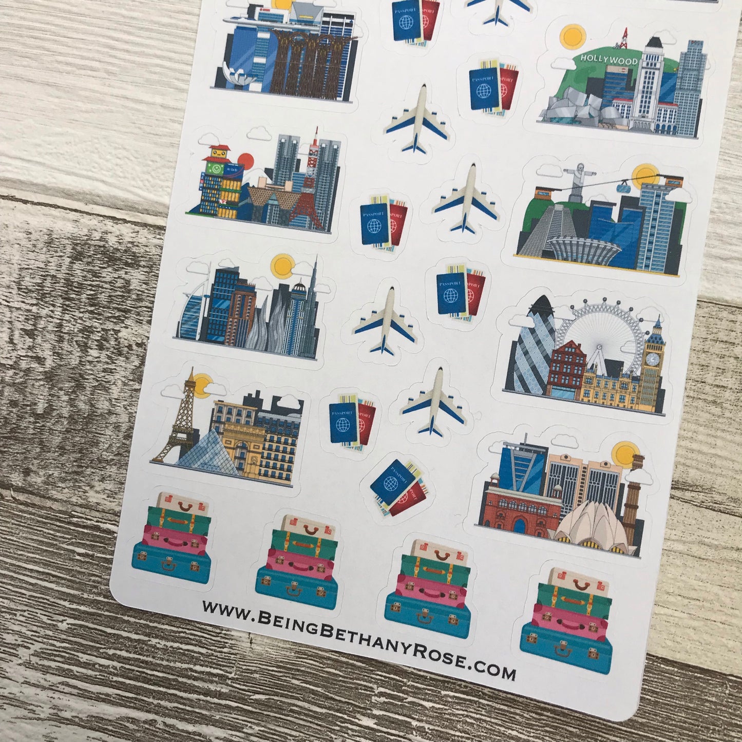 Wanderlust city stickers (DPD323)