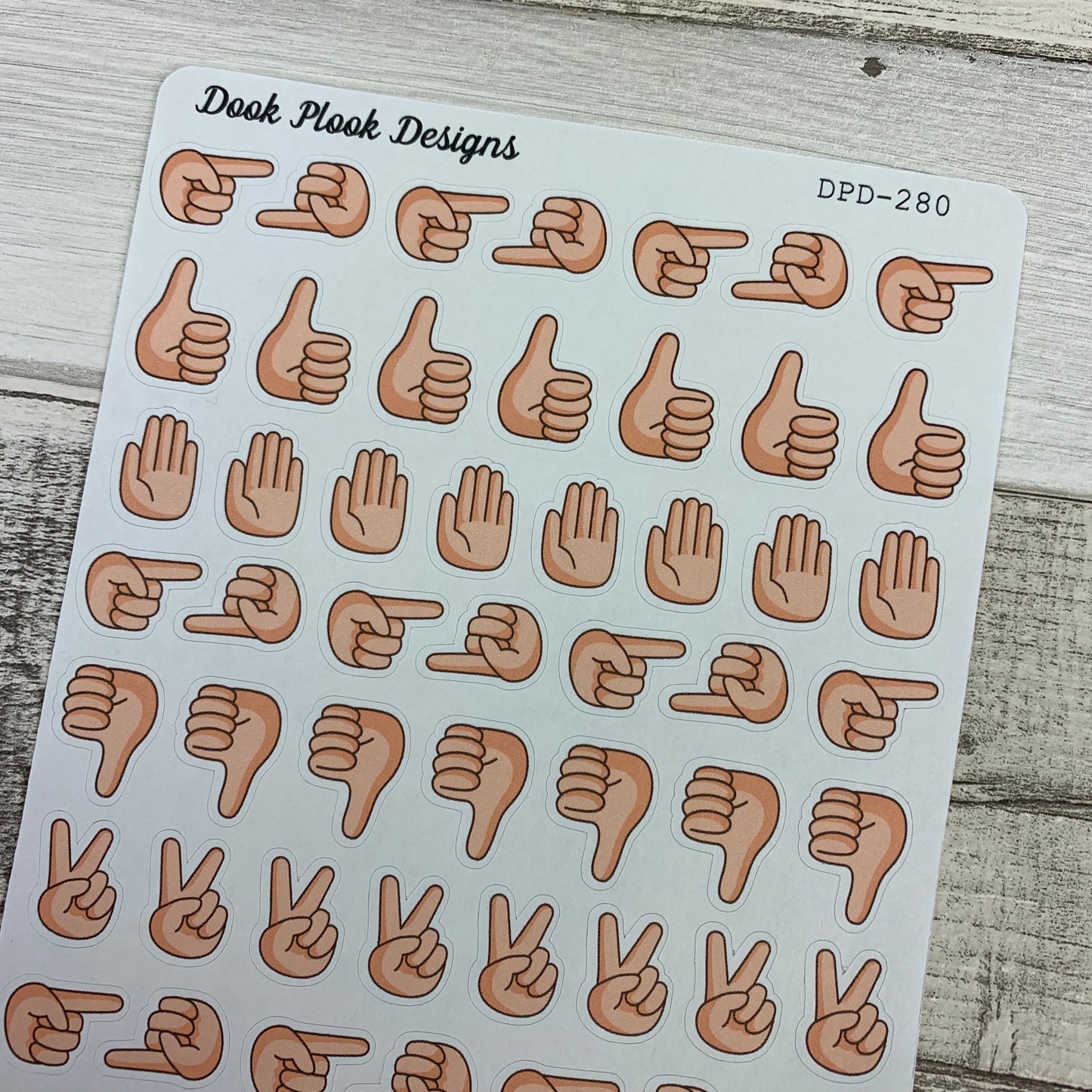 Mixed hand signal stickers (DPD280)