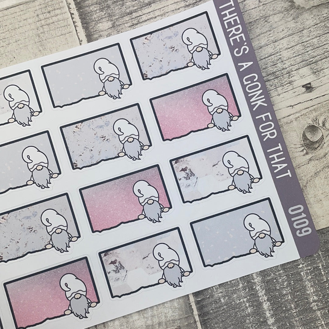 Happy New Year 2022 Ripped Notes Peeping Gnorman Sticker (GFT-0109)