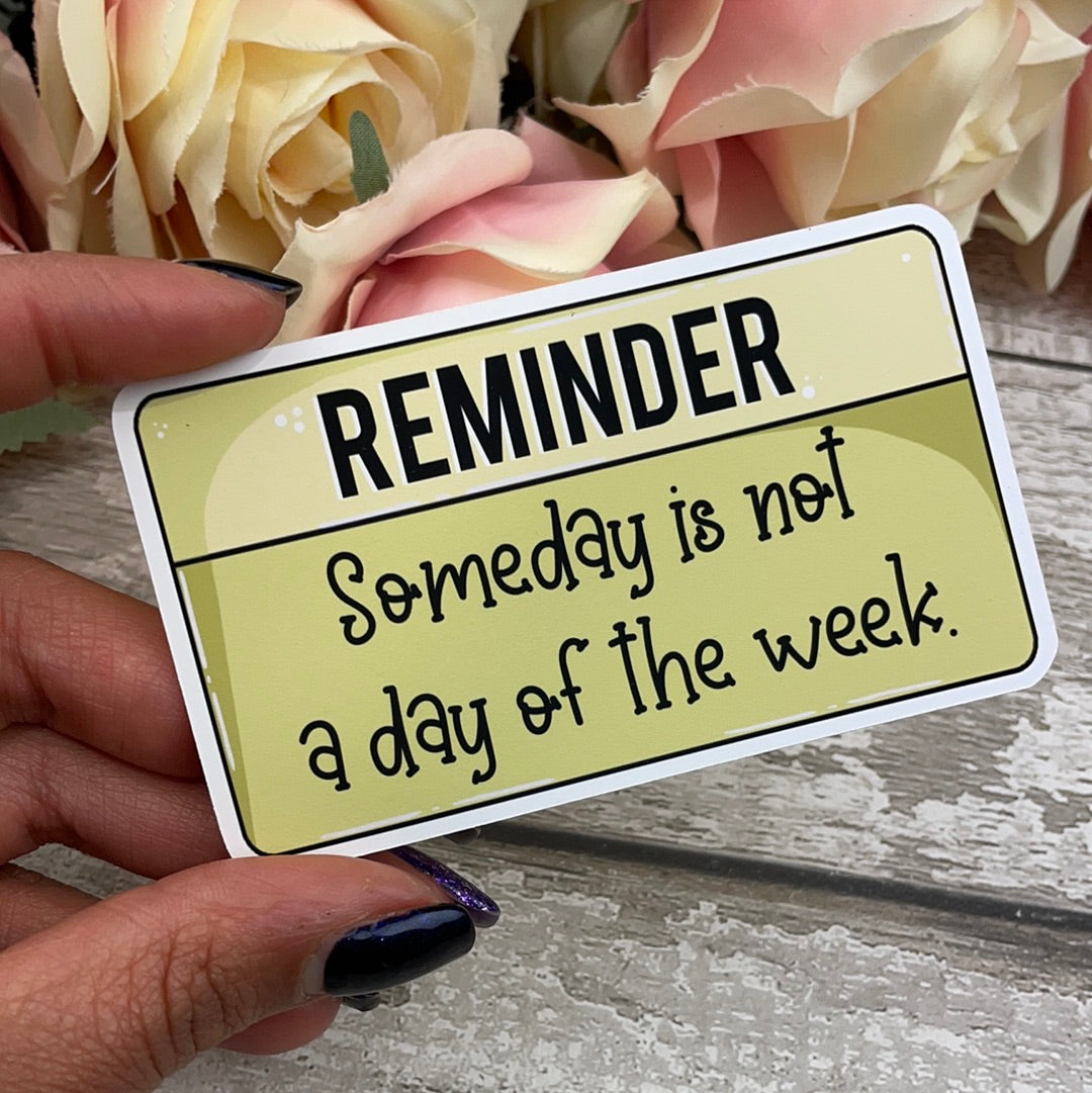 Reminder yellow - Someday Diecut