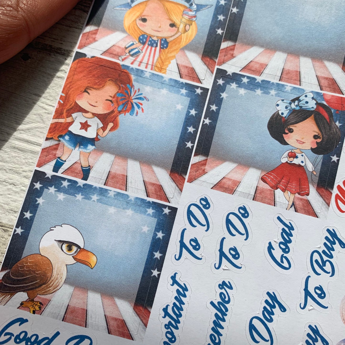 America / July 4th / Independence Day (can change month) Monthly View Kit for the Erin Condren Planners