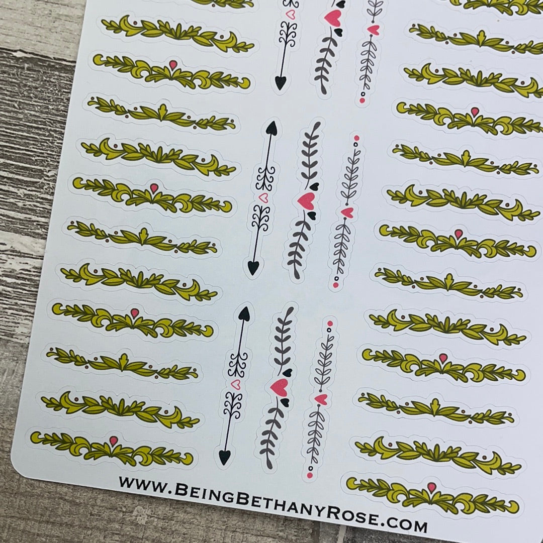 Floral Divider stickers (DPD2343)