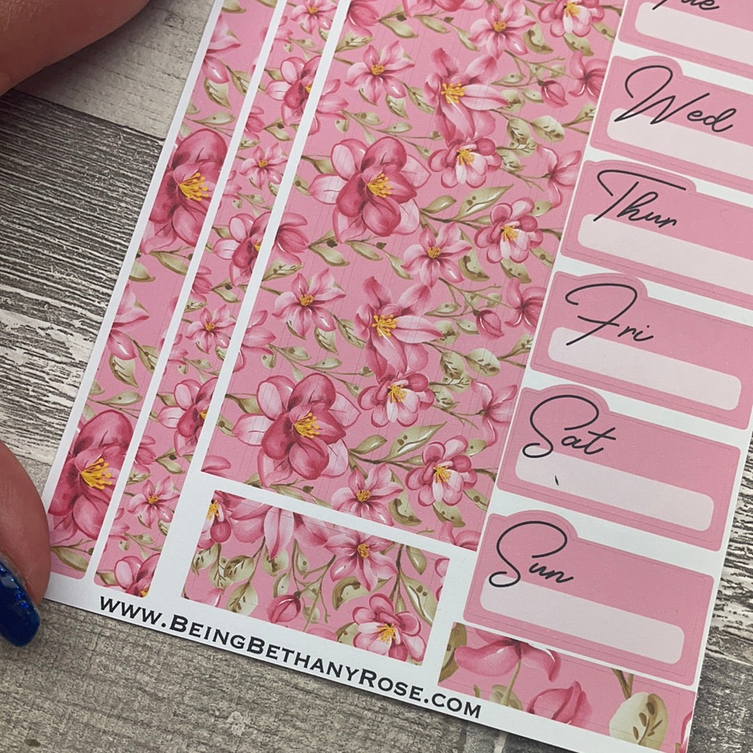 One sheet week planner stickers - pink blush (DPD2234)