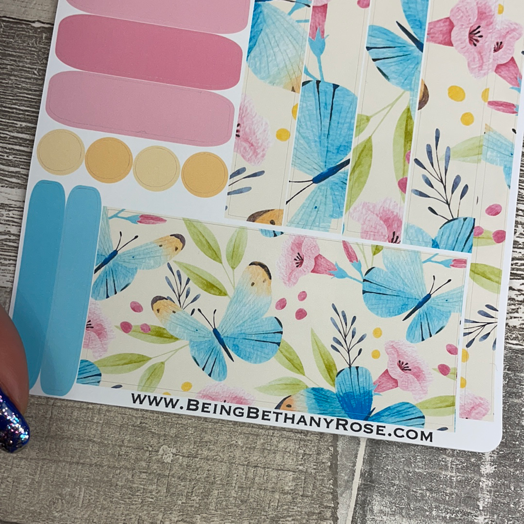 (0331) Passion Planner Daily stickers - Pastel Butterflies