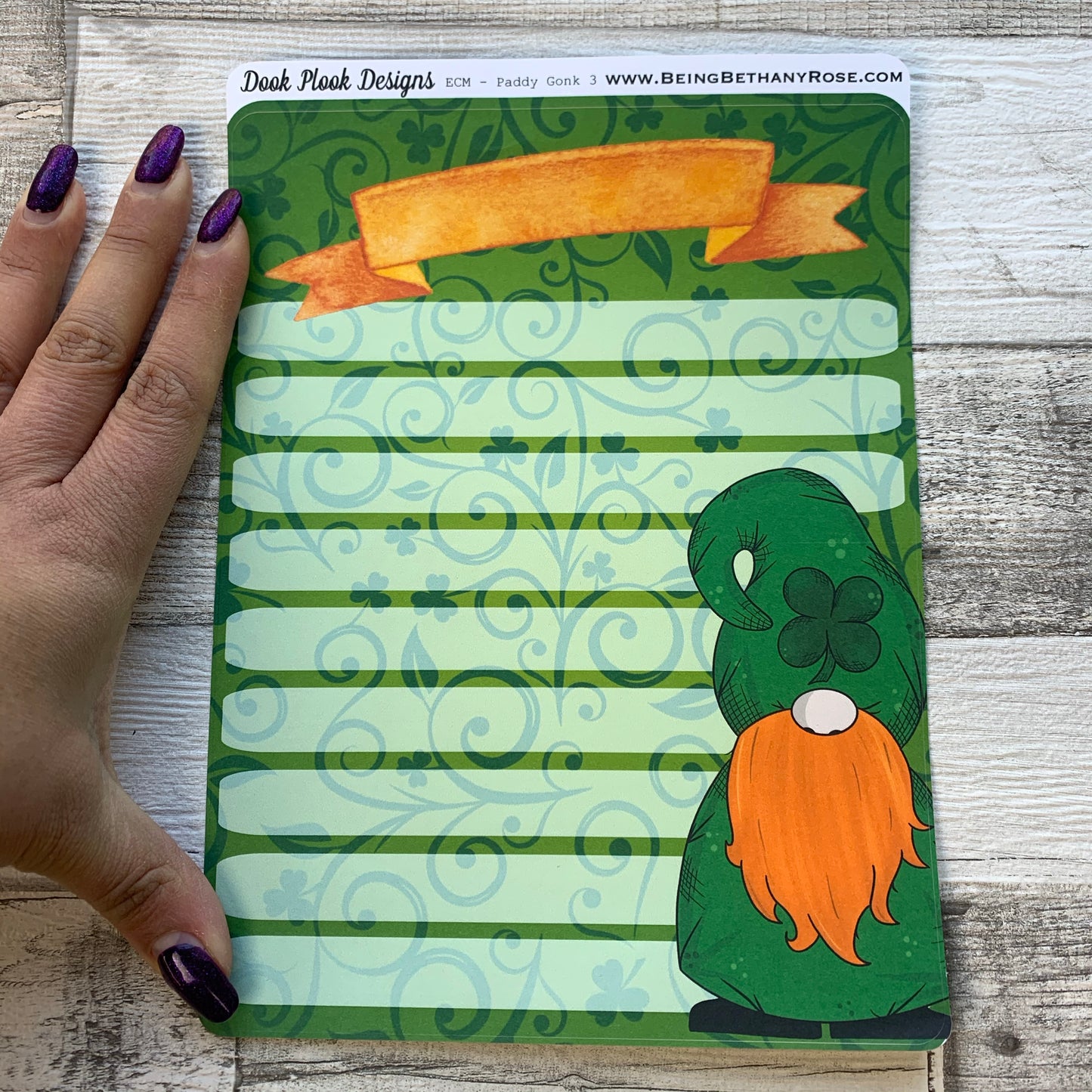 Erin Condren Month dashboard / Note Pages (St Patrick Day)