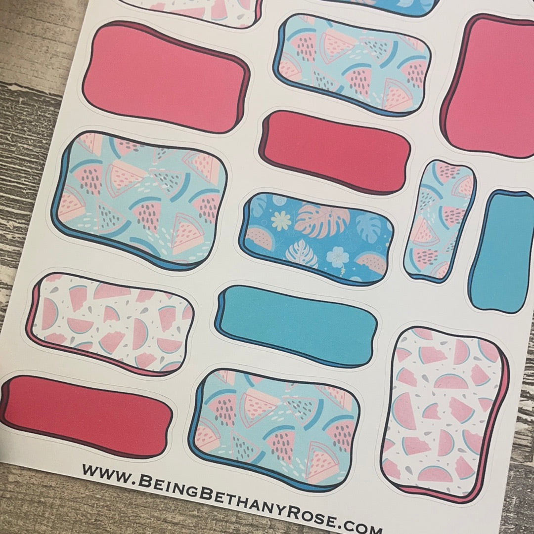 Mel Hand drawn box stickers (DPD2624)