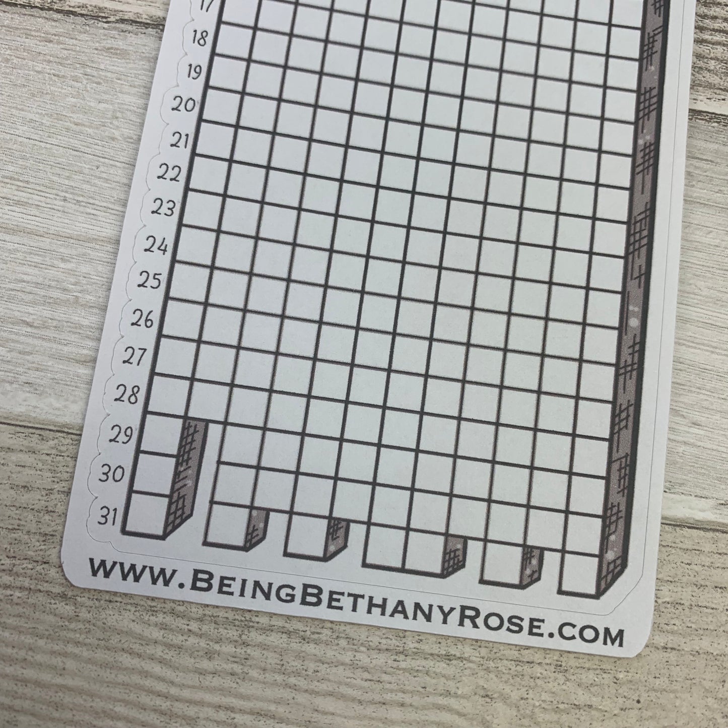 A year in pixels sticker bullet journal style (BNW25)