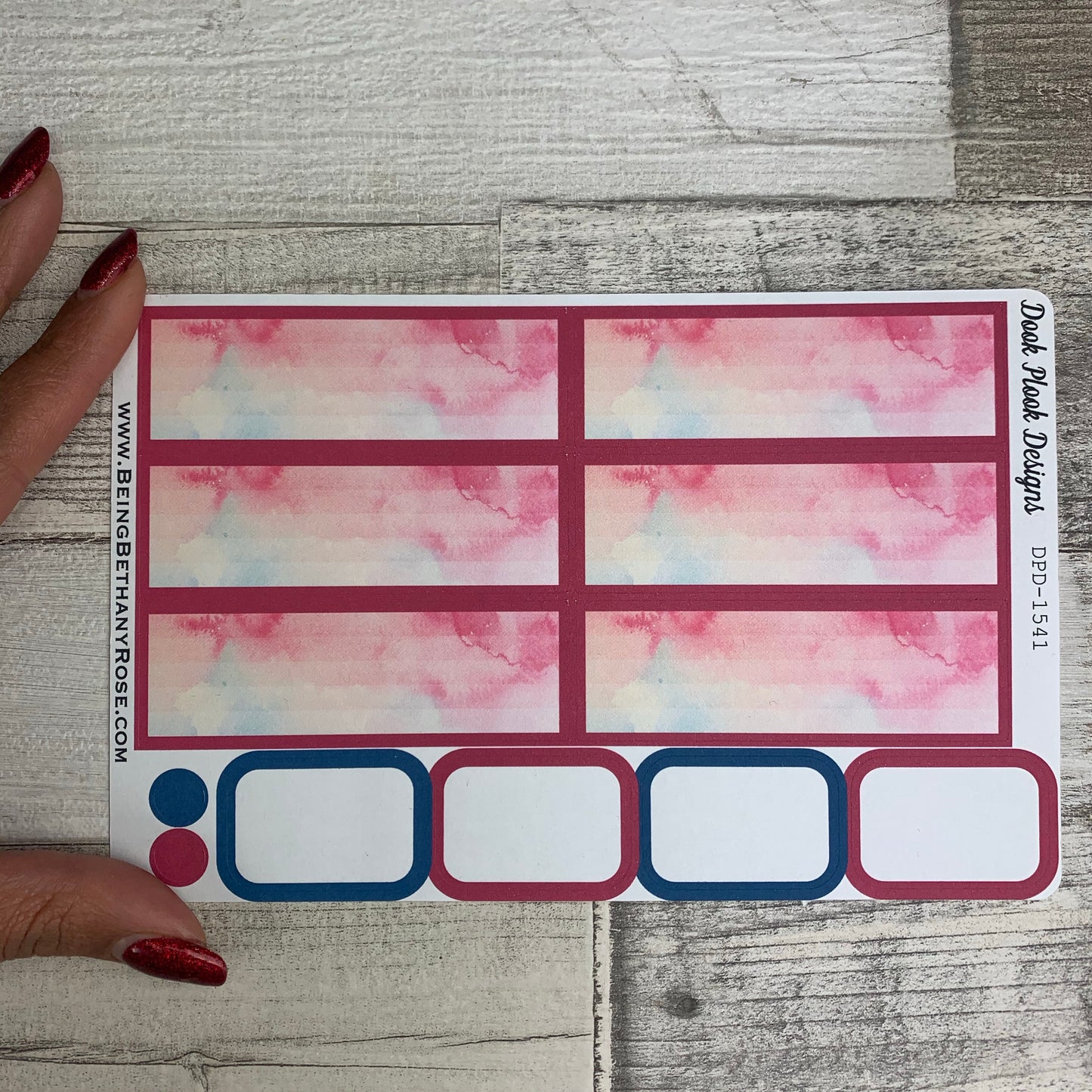 Pink Watercolour Passion Planner Week Kit (DPD1541)