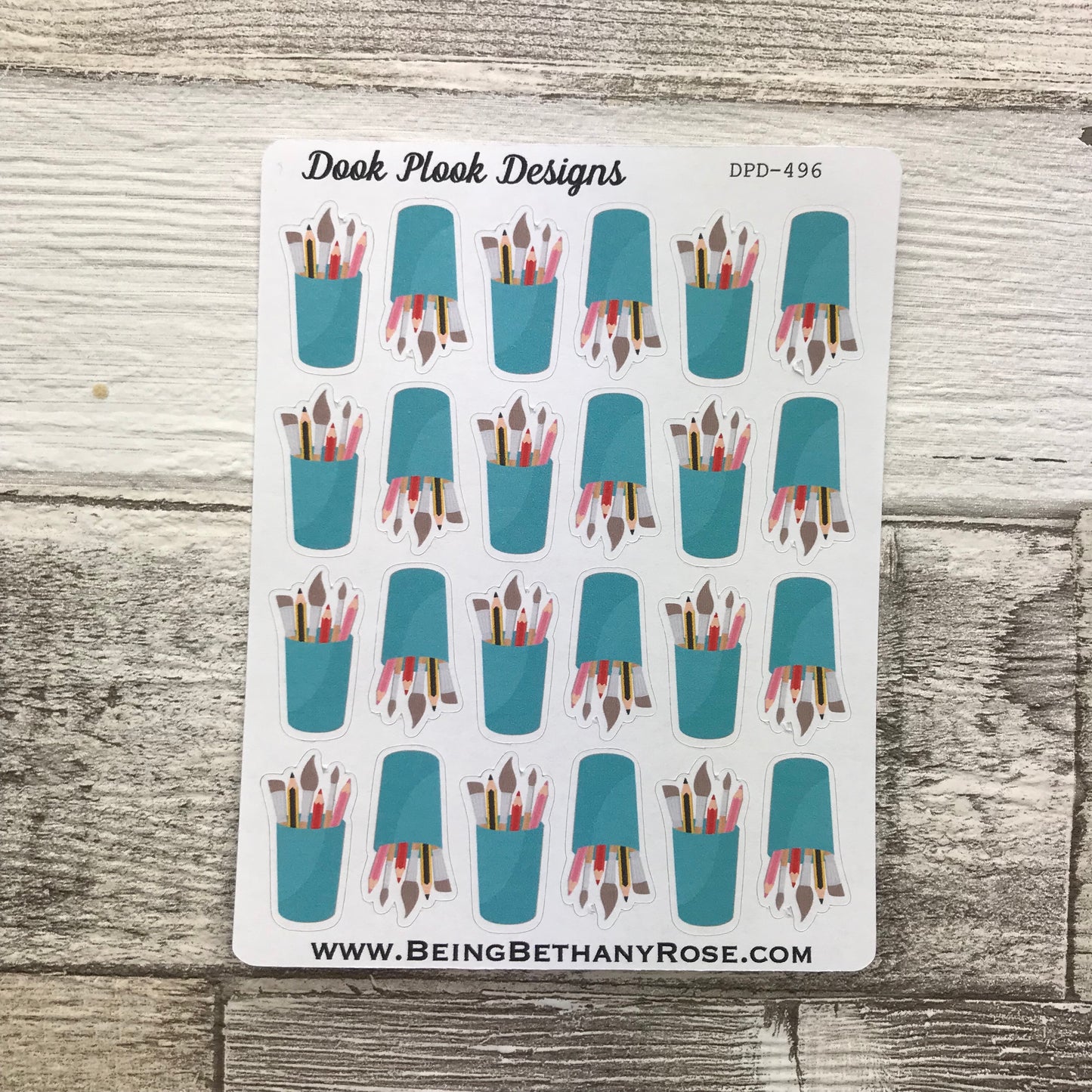 Stationery / Pen pot stickers (DPD496)