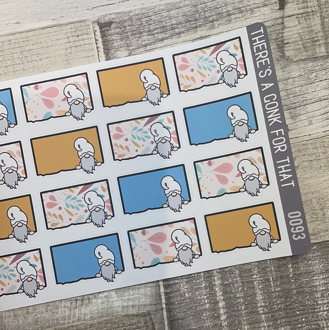 Autumn Leaves Emma Ripped Notes Peeping Gnorman Sticker (GFT-0093)