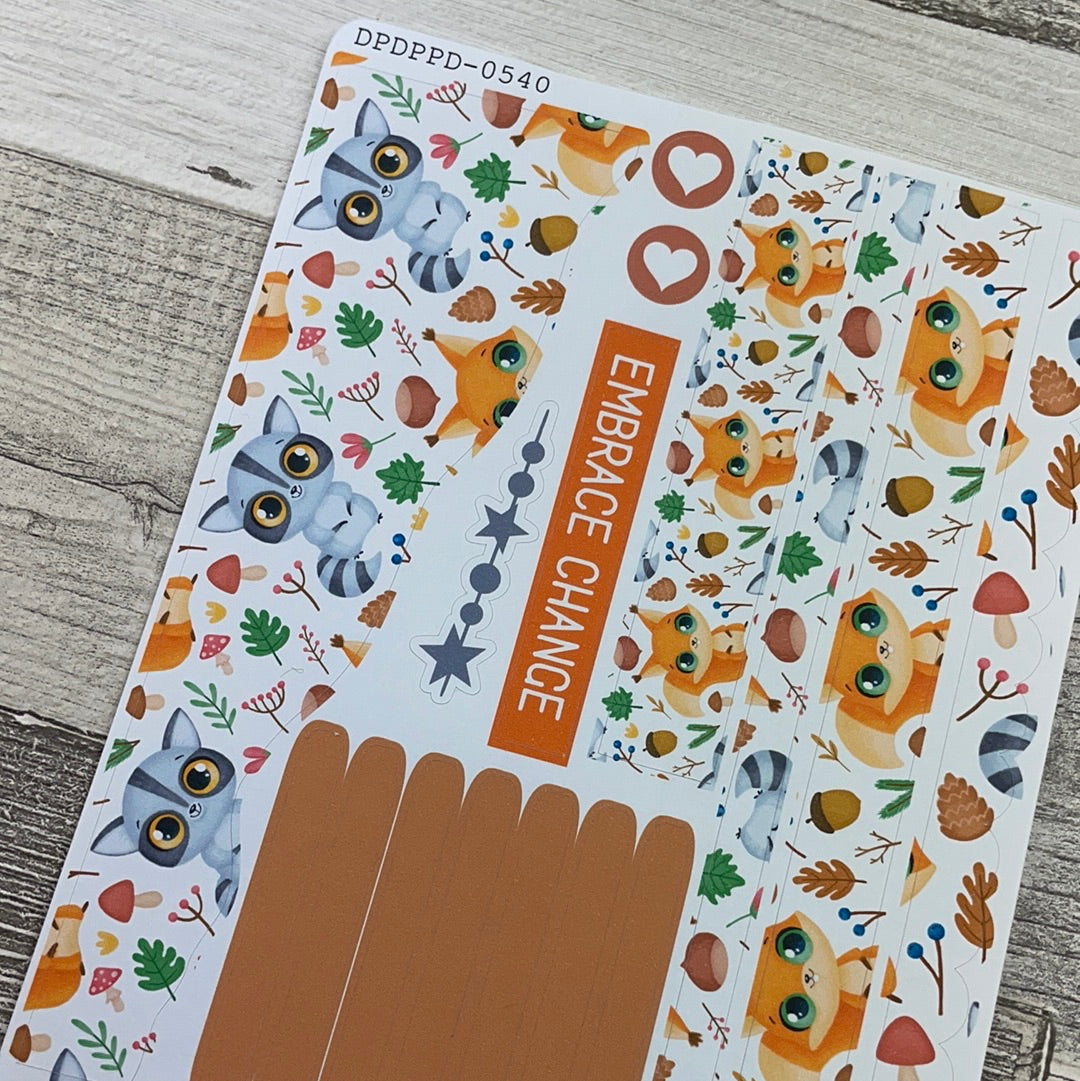 (0540) Passion Planner Daily stickers - Woodland Animals