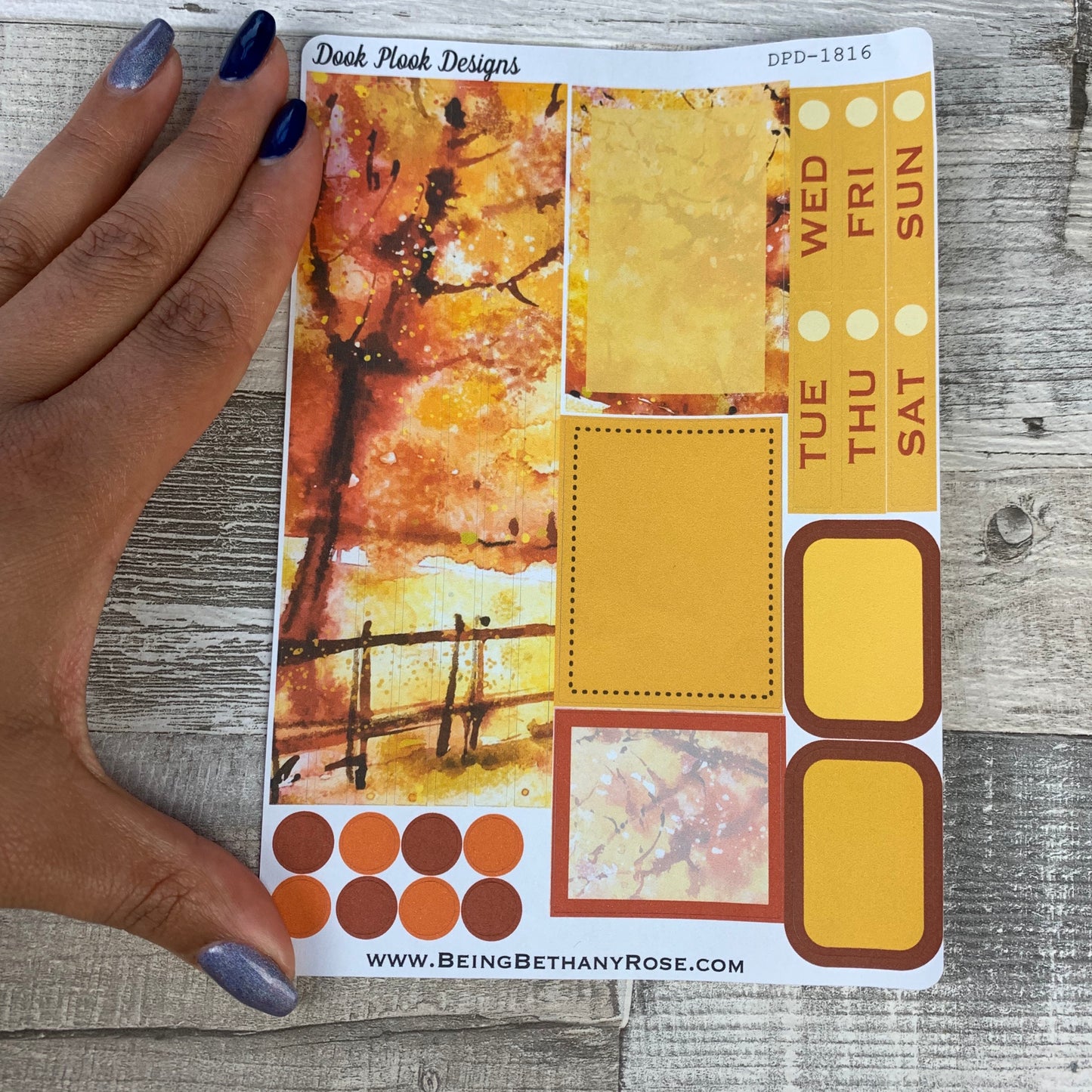 Watercolour Autumn Passion Planner Week Kit (DPD1816)