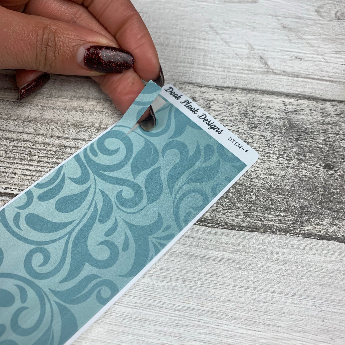 Passion Planner Hour Cover up / Washi strip stickers (Blue Swirl DPDW-6)