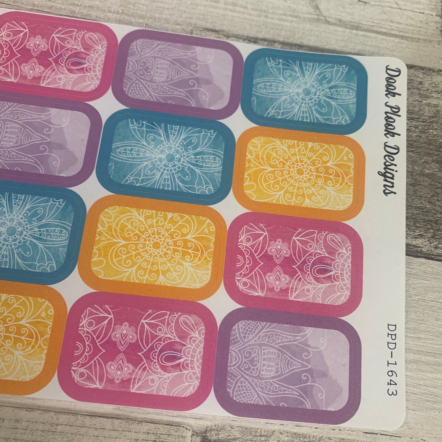Mandala half box stickers (DPD1643)