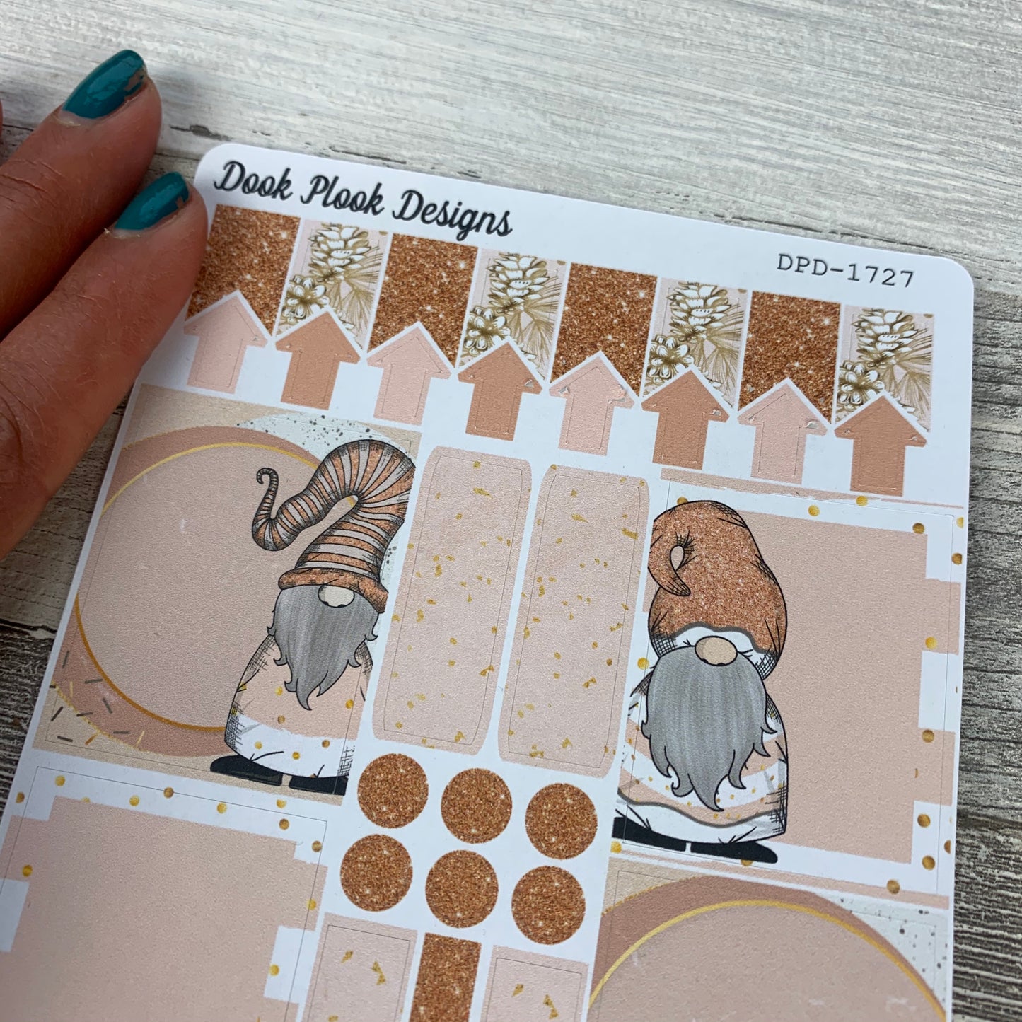 Rose Gold Gonk functional stickers (DPD1727)