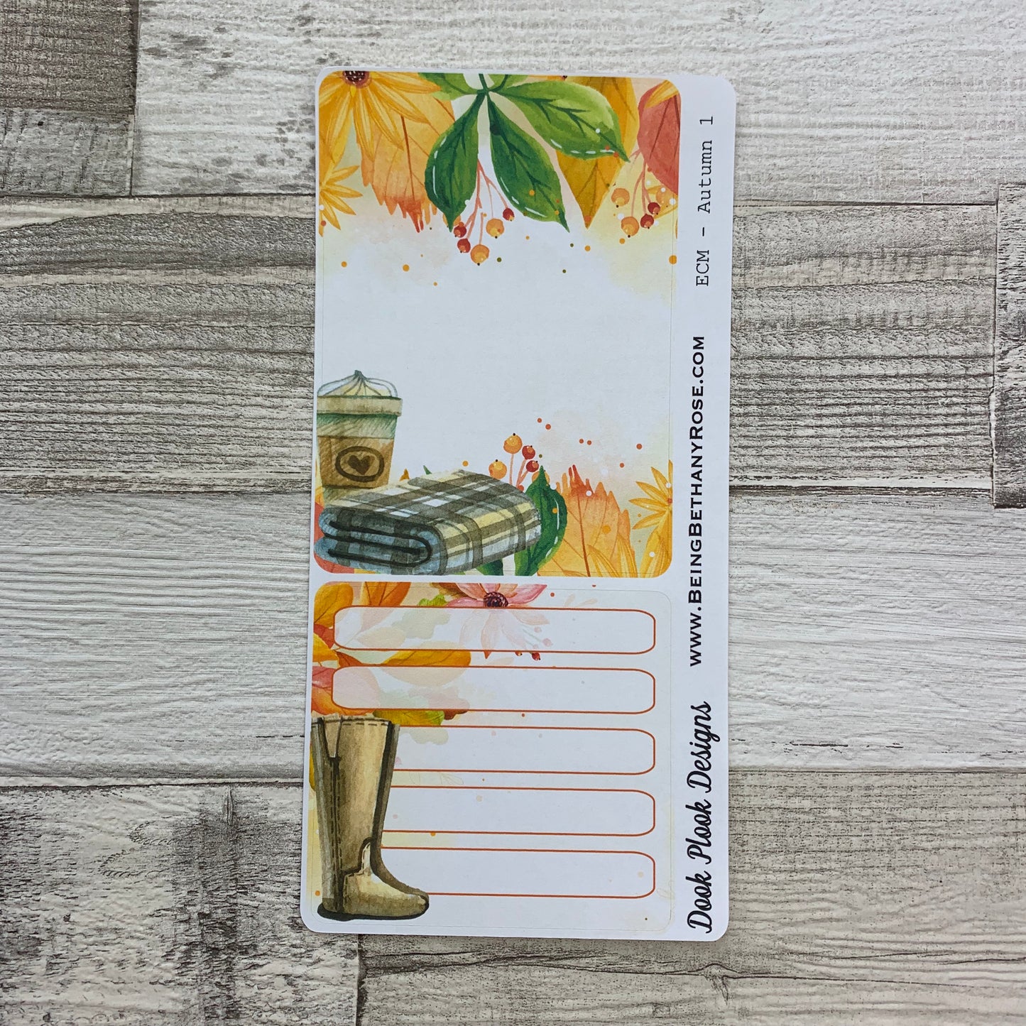 Erin Condren Month Dashboard Note Pages (Autumn / Fall)