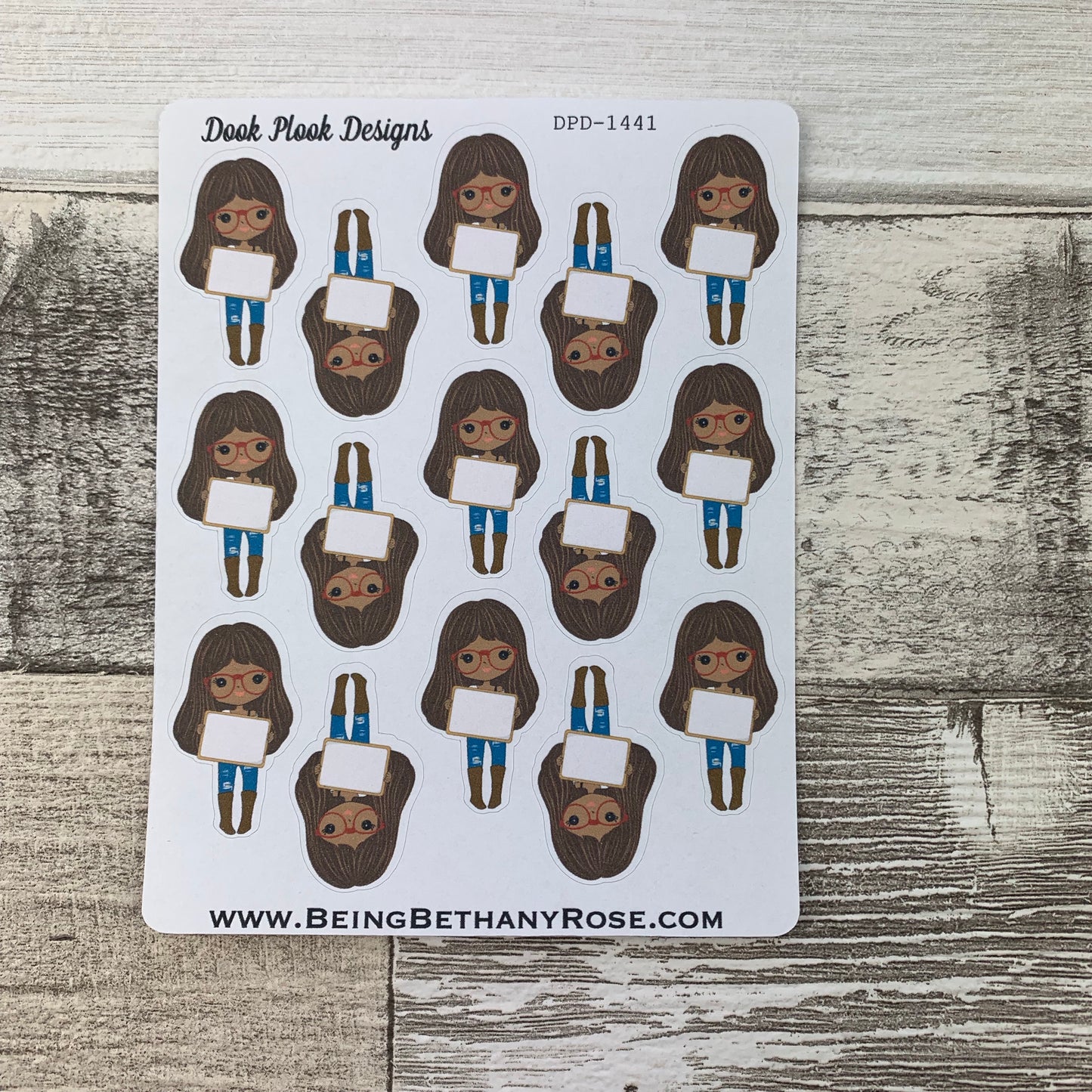 Black Woman with sign Stickers (DPD1441)