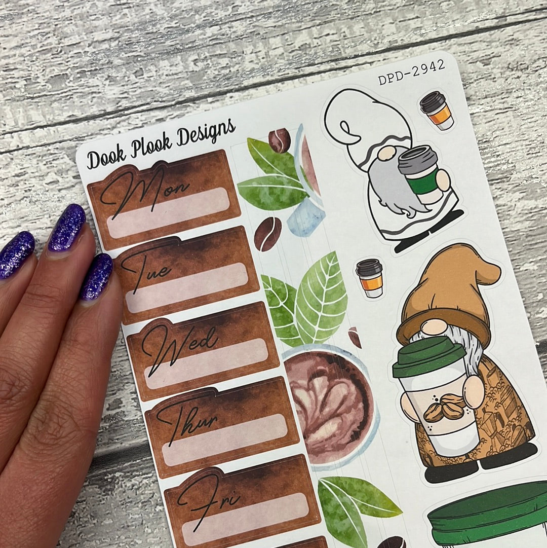 Lottie Coffee Days / Characters Journal planner stickers (DPD2942)